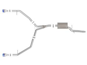 aFe Power - 49-36437-L | AFE Power MACH Force-Xp 3 to 2-1/2 IN Stainless Steel Axle-Back Exhaust w/ Blue Flame Tip (2013-2016 Allroad L4-2.0L t) - Image 2