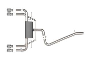 aFe Power - 49-36442-P | AFE Power MACH Force-Xp 3 IN to 2-1/2 IN Stainless Steel Cat-Back Exhaust System Polished (2015-2020 S3 8V L4-2.0L t) - Image 2
