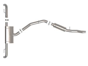 aFe Power - 49-36447 | AFE Power MACH Force-Xp 3 IN to 2-1/2 IN Stainless Steel Cat-Back Exhaust System (2017-2024 Q5 B9 L4-2.0L t) - Image 2