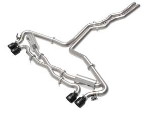 49-36448-B | AFE Power MACH Force-Xp 3 IN to 2-1/2 IN Stainless Steel Cat-Back Exhaust System Black (2020-2024 RS6 Avant V8-4.0L tt)
