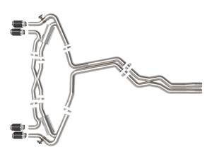 aFe Power - 49-36448-C | AFE Power MACH Force-Xp 3 IN to 2-1/2 IN Stainless Steel Cat-Back Exhaust System Carbon (2020-2024 RS6 Avant V8-4.0L tt) - Image 2