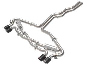 49-36448-C | AFE Power MACH Force-Xp 3 IN to 2-1/2 IN Stainless Steel Cat-Back Exhaust System Carbon (2020-2024 RS6 Avant V8-4.0L tt)