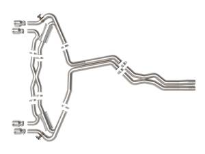 aFe Power - 49-36448-P | AFE Power MACH Force-Xp 3 IN to 2-1/2 IN Stainless Steel Cat-Back Exhaust System Polished (2020-2024 RS6 Avant V8-4.0L tt) - Image 2