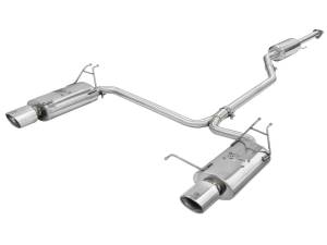 49-36612 | AFE Power Takeda 2-1/4 IN to 2 IN 304 Stainless Steel Cat-Back Exhaust w/Polished Tips (2008-2012 Accord)