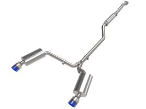 49-36629-L | AFE Power Takeda 2-1/2 IN to 2-1/4 IN 304 Stainless Steel Cat-Back Exhaust System Blue (2009-2014 TSX L4-2.4L)