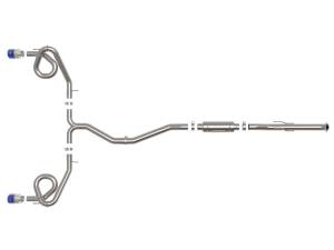 aFe Power - 49-36630-L | AFE Power Takeda 2-1/2 IN to 3 IN 304 Stainless Steel Cat-Back Exhaust w/ Blue Flame Tip (2022-2024 Civic Si L4-1.5L t) - Image 2
