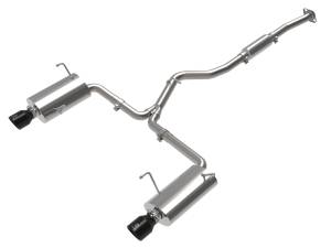 49-36804-B | AFE Power Takeda 2-1/2 IN to 2-1/4 IN 304 Stainless Steel Cat-Back Exhaust w/ Black Tip (2014-2018 Forester XT H4-2.5L t)