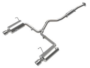 49-36804-P | AFE Power Takeda 2-1/2 IN to 2-1/4 IN 304 Stainless Steel Cat-Back Exhaust w/ Polished Tip (2014-2018 Forester XT H4-2.5L t)