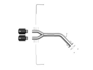 aFe Power - 49-37012-B | AFE Power Takeda 3 IN to 2-1/2 IN 304 Stainless Steel Axle-Back Exhaust w/ Black Tip (2019-2021 Veloster L4-1.6L t) - Image 2