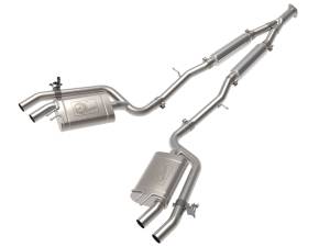 49-37024 | AFE Power Gemini XV 3 IN to 2-1/2 304 Stainless Steel Cat-Back Exhaust System w/ Cut-Out (2022-2023 Stinger L4-2.5L t)