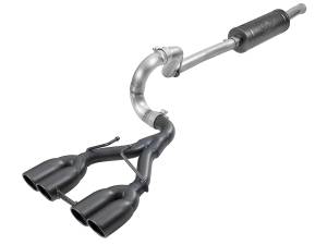 49-38071-B | AFE Power Rebel Series 2-1/2 IN 304 Stainless Steel Cat-Back Exhaust System w/ Black Tip (2018-2024 Wrangler JL V6-3.6L )