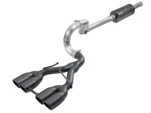 49-38073-B | AFE Power Rebel Series 2-1/2 IN 304 Stainless Steel Cat-Back Exhaust System w/ Black Tip (2018-2024 Wrangler JL V6-3.6L )