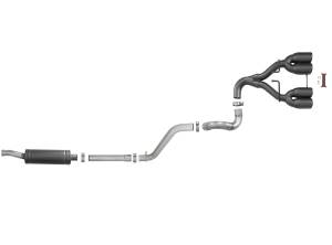 aFe Power - 49-38073-B | AFE Power Rebel Series 2-1/2 IN 304 Stainless Steel Cat-Back Exhaust System w/ Black Tip (2018-2024 Wrangler JL V6-3.6L ) - Image 2