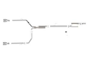 aFe Power - 49-38084-P | AFE Power Vulcan Series 3 IN to 2-1/2 IN 304 Stainless Steel Cat-Back Exhaust Polished (2020-2024 Gladiator JT V6-3.6L) - Image 2