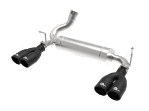 aFe Power - 49-38086-B | AFE Power Vulcan Series 2-1/2 IN 304 Stainless Steel Axle-Back Exhaust System Black (2007-2018 Wrangler JK V6-3.6L/3.8L) - Image 1