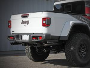 aFe Power - 49-38095-B | AFE Power Vulcan Series 3 IN to 2-1/2 IN Stainless Steel Cat-Back Exhaust System Black (2021-2023 Gladiator V6-3.0L td) - Image 5