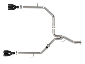 aFe Power - 49-38095-B | AFE Power Vulcan Series 3 IN to 2-1/2 IN Stainless Steel Cat-Back Exhaust System Black (2021-2023 Gladiator V6-3.0L td) - Image 2