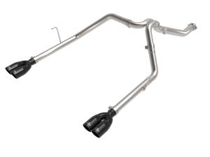 49-38095-B | AFE Power Vulcan Series 3 IN to 2-1/2 IN Stainless Steel Cat-Back Exhaust System Black (2021-2023 Gladiator V6-3.0L td)