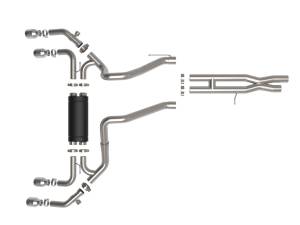 aFe Power - 49-38098-P | AFE Power Vulcan Series 2-1/2 IN to 3 IN Stainless Steel Cat-Back Exhaust System Polished (2021-2024 Wrangler 392 JL V8-6.4L) - Image 2