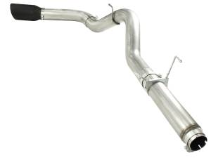 49-42016-B | AFE Power Large Bore-HD 5 IN 409 Stainless Steel DPF-Back Exhaust System w/Black Tip (2007-2012 Ram 2500, 3500 Pickup L6-6.7L td)