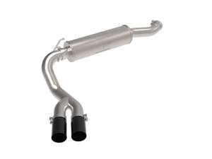 49-42082-B | AFE Power Rebel Series 3-1/2 IN Stainless Steel Cat-Back Exhaust System w/Black Tip (2019-2021 Trucks V8-6.4L)