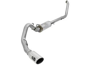 49-43008-P | AFE Power Large Bore-HD 4 IN 409 Stainless Steel Turbo-Back Exhaust System w/ Polished Tip (2000-2003 Excursion V8-7.3L td)