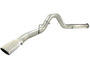 49-43055-P | AFE Power Large Bore-HD 5 IN 409 Stainless Steel DPF-Back Exhaust System w/Polished Tip (2011-2014 F250, F350 Super Duty V8-6.7L td)