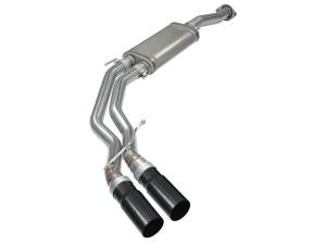49-43081-B | AFE Power Rebel Series 3 IN to 2-1/2 IN 409 Stainless Steel Cat-Back Exhaust w/Black Tip (2015-2020 F150 Pickup V6-2.7L/3.5L tt/V8-5.0L)