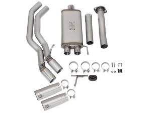 aFe Power - 49-43081-P | AFE Power Rebel Series 3 IN to 2-1/2 IN 409 Stainless Steel Cat-Back Exhaust w/ Polish Tip (2015-2020 F150 Pickup V6-2.7L/3.5L tt/V8-5.0L) - Image 2