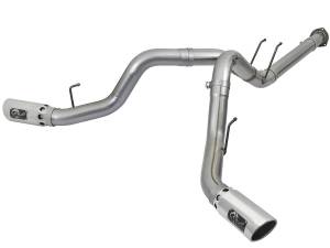 49-43092-P | AFE Power Large Bore-HD 4 IN 409 Stainless Steel DPF-Back Exhaust System w/Polished Tip (2017-2024 F250, F350 Super Duty V8-6.7L td)