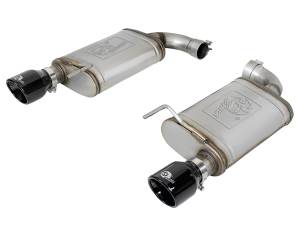 49-43105-B | AFE Power Mach Force Xp Stainless Steel Axle Back Exhaust System w/ Black Tips (2015-2017 Mustang V8-5.0L)