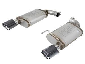 49-43105-C | AFE Power Mach Force Xp Stainless Steel Axle Back Exhaust System w/ Carbon Tips (2015-2017 Mustang V8-5.0L)