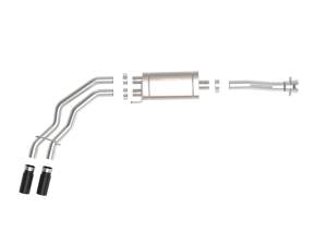 aFe Power - 49-43128-B | AFE Power Rebel Series 3 IN to 2-1/2 IN 409 Stainless Steel Cat-Back Exhaust w/Black Tip (2021-2024 F150 Pickup V6-2.7L/3.5L tt/V8-5.0L) - Image 2
