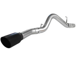 49-44041-B | AFE Power Large Bore-HD 5 IN 409 Stainless Steel DPF-Back Exhaust System w/Black Tip (2011-2016 Silverado, Sierra 2500 HD, 3500 HD V8-6.6L td)