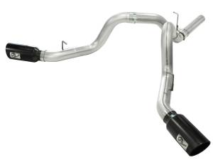 aFe Power - 49-44043-B | AFE Power Large Bore-HD 4 IN 409 Stainless Steel DPF-Back Exhaust System w/Black Tip (2011-2016 Silverado, Sierra 2500 HD, 3500 HD V8-6.6L td) - Image 1