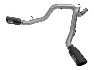 49-44080-B | AFE Power Large Bore-HD 4 IN 409 Stainless Steel DPF-Back Exhaust System w/Black Tip (2016-2016 Silverado, Sierra 2500 HD, 3500 HD V8-6.6L td)