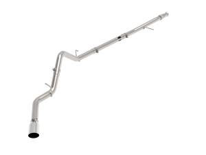 49-44128-P | AFE Power Large Bore-HD 3 IN 409 Stainless Steel DPF-Back Exhaust System w/Polished Tip (2020-2021 Silverado, Sierra 1500 L6-3.0L td)