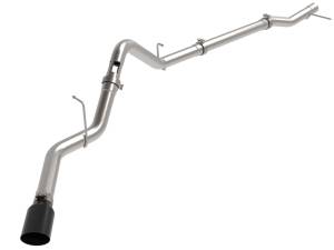 49-44144-B | AFE Power Large Bore-HD 3 IN 409 Stainless Steel DPF-Back Exhaust System w/Black Tip (2023-2024 Silverado, Sierra 1500 L6-3.0L td)