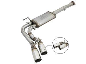 49-46033-P | AFE Power Rebel Series 3 IN Cat-Back Exhaust System w/ Dual Mid-Side Exit Polished Tips (2005-2015 Tacoma V6-4.0L)