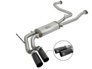49-46126-B | AFE Power Rebel Series 2-1/2" Cat-Back Exhaust System w/ Black Tip (2017-2024 Titan A61 V8-5.6L)