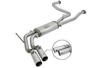 49-46126-P | AFE Power Rebel Series 2-1/2" Cat-Back Exhaust System w/ Polished Tip (2017-2024 Titan A61 V8-5.6L)