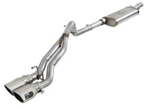 aFe Power - 49-48054-P | AFE Power Rebel Series 2-1/2 IN 409 Stainless Steel Cat-Back Exhaust System w/Polished Tip (2007-2018 Wrangler JK V6-3.6L/3.8L) - Image 1