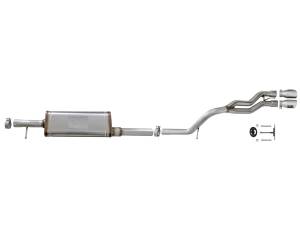 aFe Power - 49-48054-P | AFE Power Rebel Series 2-1/2 IN 409 Stainless Steel Cat-Back Exhaust System w/Polished Tip (2007-2018 Wrangler JK V6-3.6L/3.8L) - Image 2