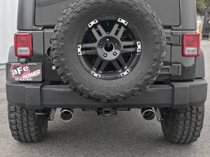 aFe Power - 49-48061-P | AFE Power Rebel Series 2-1/2 IN 409 Stainless Steel Axle-Back Exhaust w/ Polished Tips (2007-2018 Wrangler JK V6-3.6L/3.8L) - Image 6