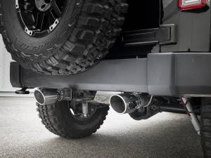 aFe Power - 49-48061-P | AFE Power Rebel Series 2-1/2 IN 409 Stainless Steel Axle-Back Exhaust w/ Polished Tips (2007-2018 Wrangler JK V6-3.6L/3.8L) - Image 7