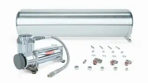 Air Lift Performance - 27763 | Air Lift Performance 24" FLO Tank w/ Viair 444c Compressor, 1/4" & 3/8" fittings and tank mounting hardware - Image 1