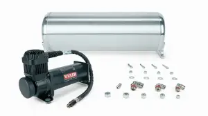 Air Lift Performance - 27767 | Air Lift Performance 18" FLO Tank w/ Viair 444c black Compressor, 1/4" & 3/8" fittings and tank mounting hardware - Image 2