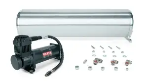 Air Lift Performance - 27768 | Air Lift Performance 24" FLO Tank w/ Viair 444c black Compressor, 1/4" & 3/8" fittings and tank mounting hardware - Image 2