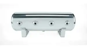 Air Lift Performance - 27801 | Air Lift Performance 2.5 Gal. Polished Tank w/ Viair 444c chrome compressor, 1/4" & 3/8" fittings & tank mounting hardware - Image 1