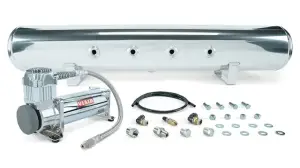 Air Lift Performance - 27804 | Air Lift Performance 5 Gal. Polished Tank w/ Viair 444c chrome compressor, 1/4" & 3/8" fittings & tank mounting hardware - Image 4